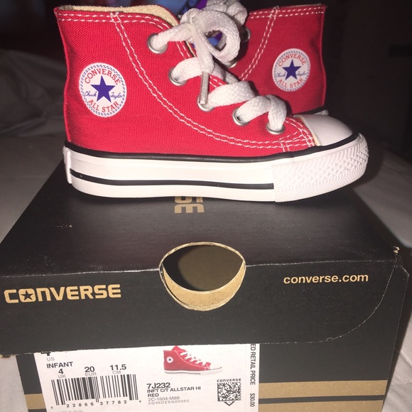 red converse youth size 4